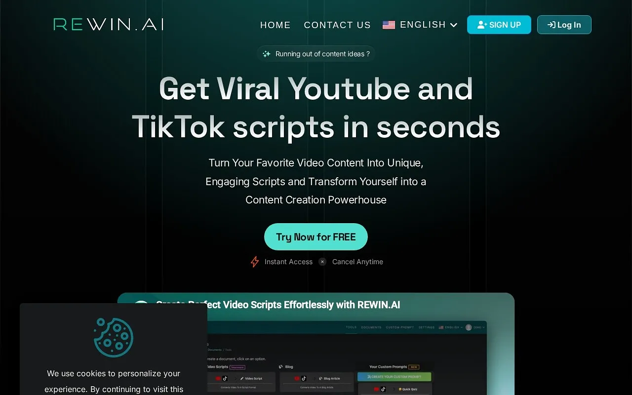 Screenshot of Rewin AI