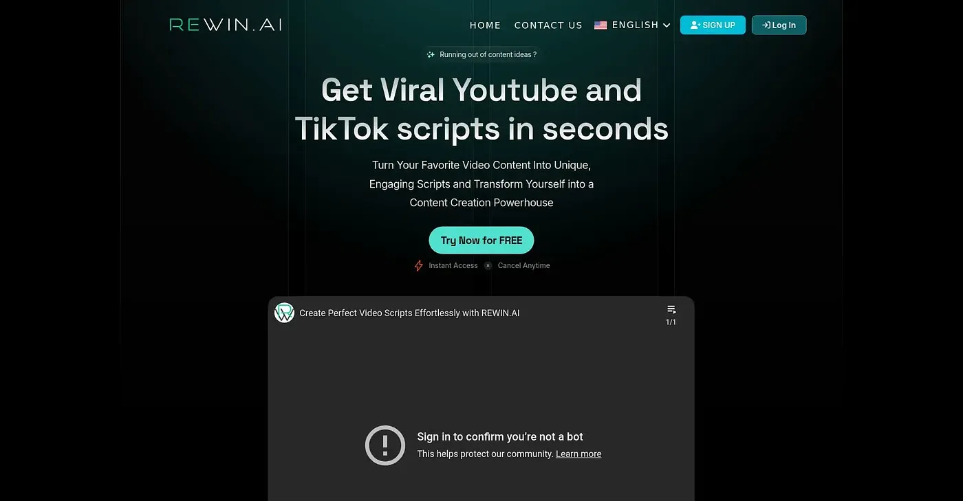 Screenshot of Rewin AI