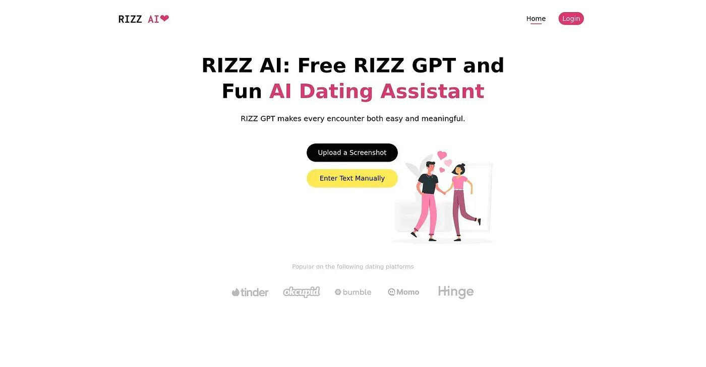 Screenshot of Rizz Ai
