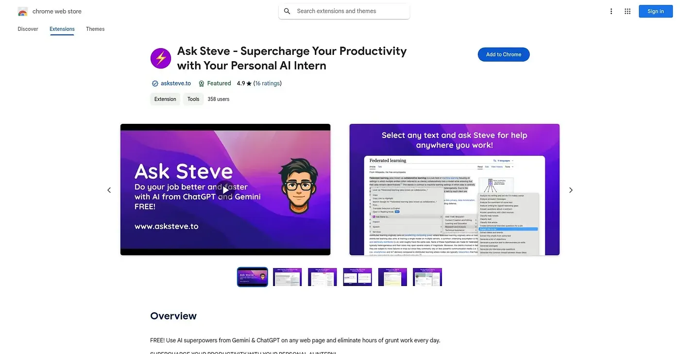 Screenshot of Ask Steve Do Your Job