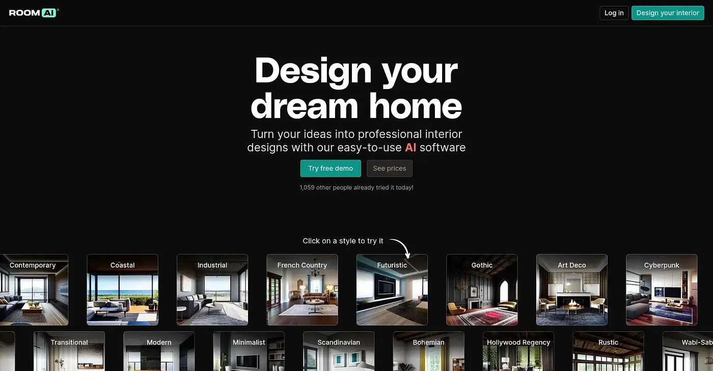 Screenshot of Room AI