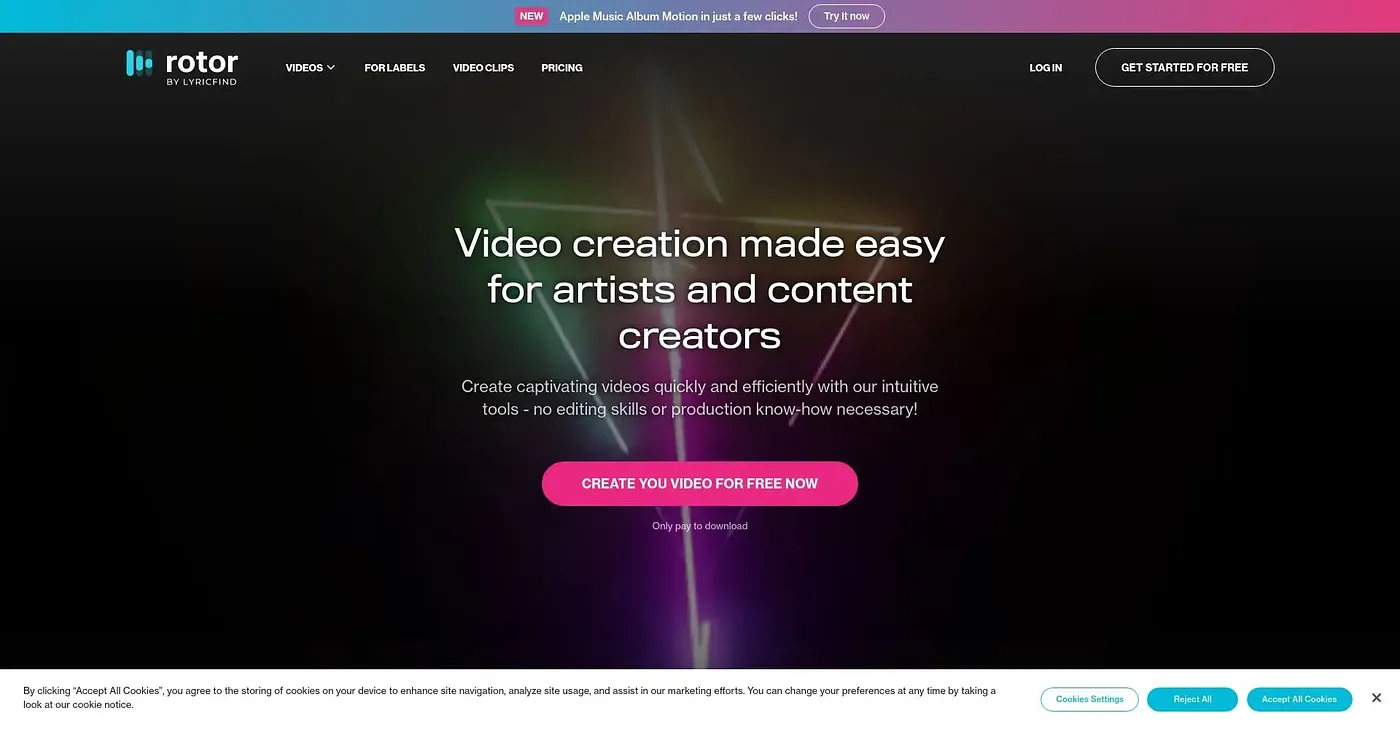 Screenshot of Rotor Videos