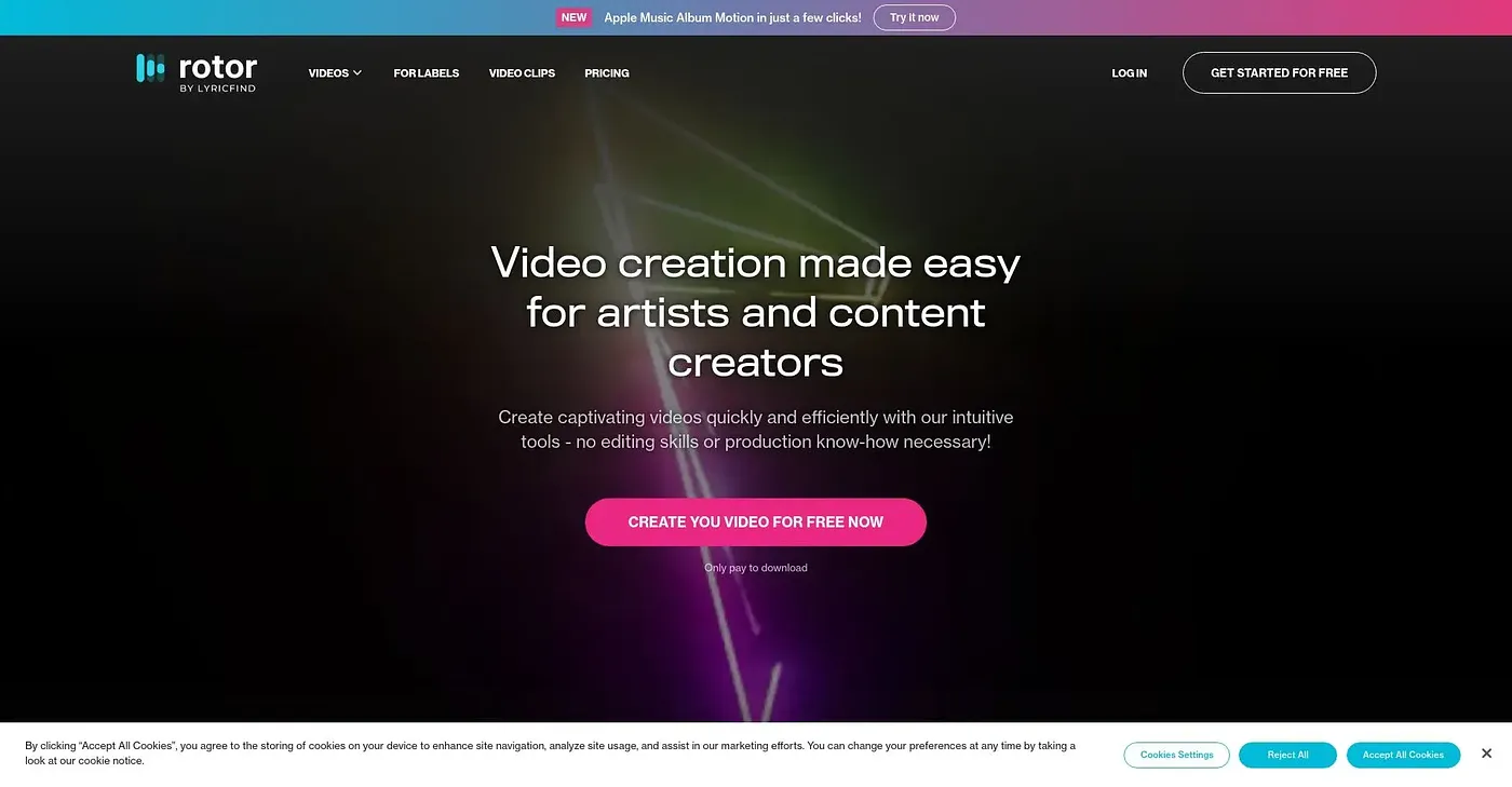 Screenshot of Rotor Videos