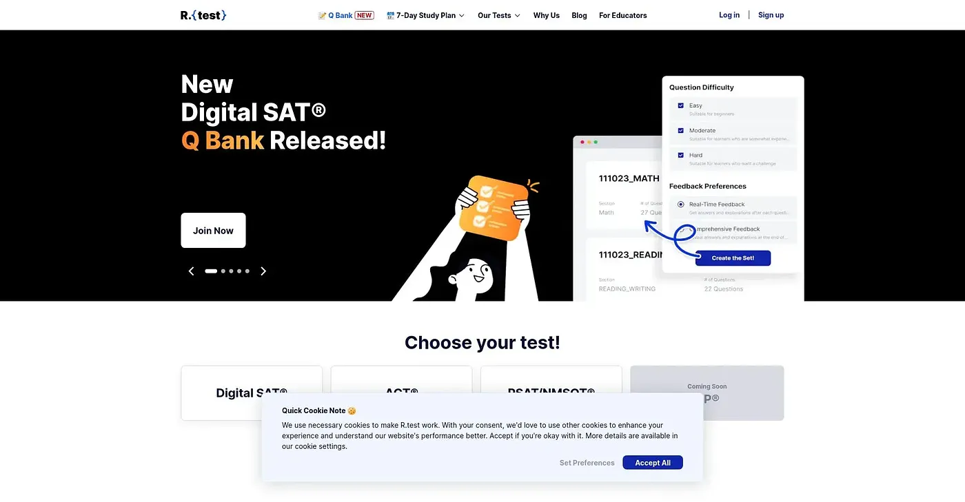 Screenshot of Rtest AI