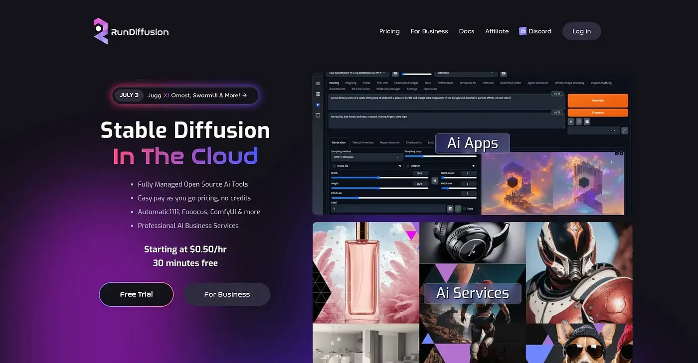 Screenshot of Run Diffusion