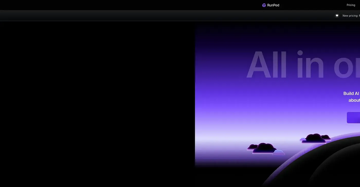 Screenshot of Runpod