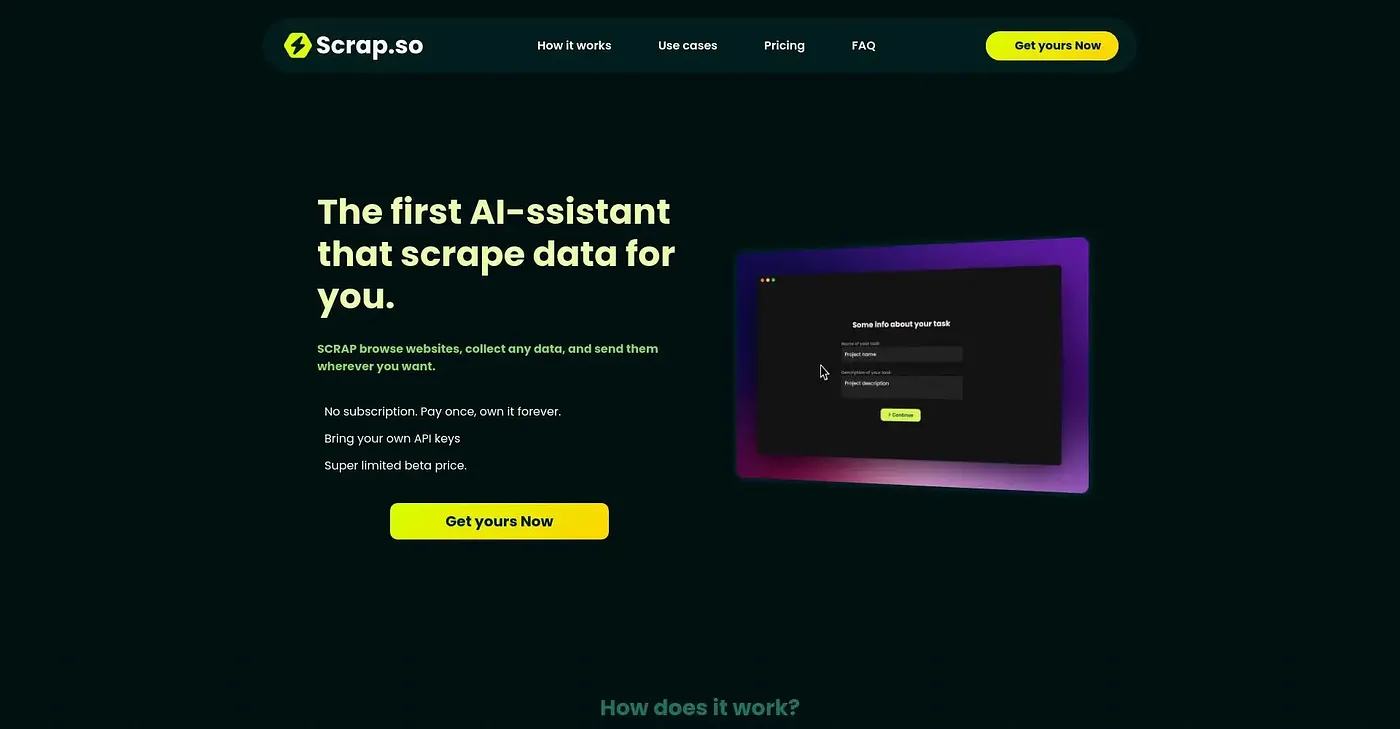 Screenshot of SCRAP