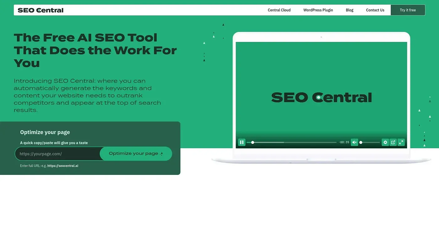 Screenshot of SEO Central