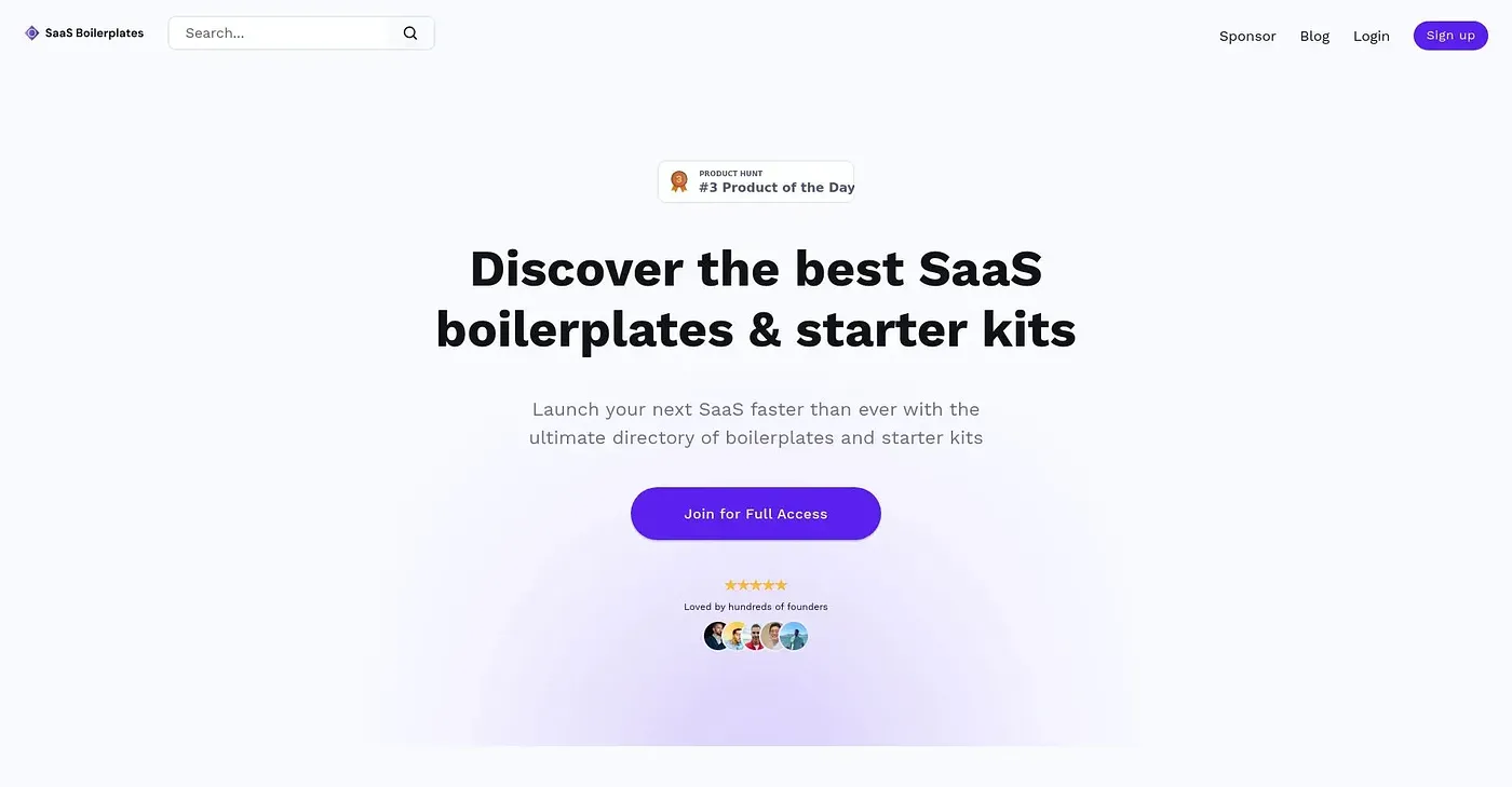 Screenshot of SaaS Boilerplates