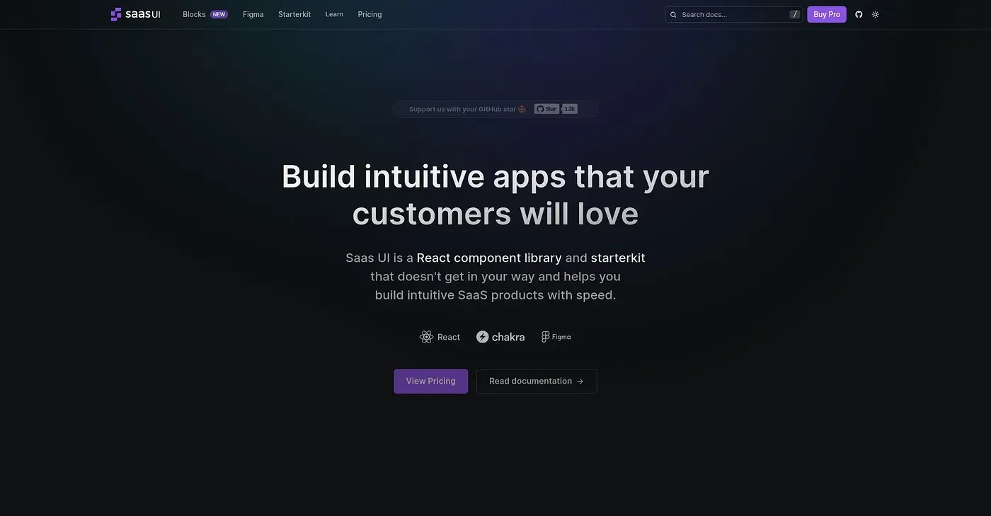 Screenshot of SaaS UI