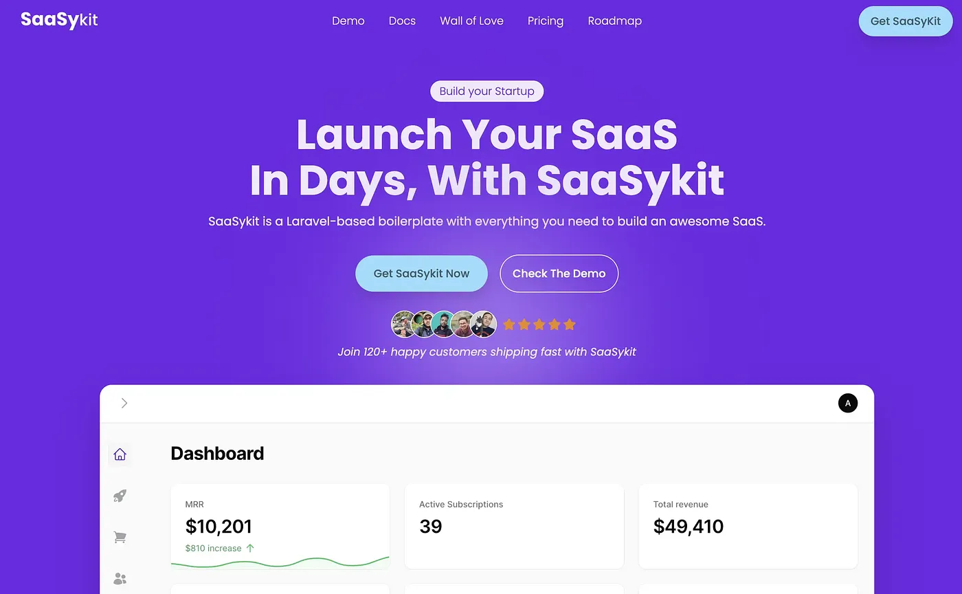 Screenshot of SaaSykit