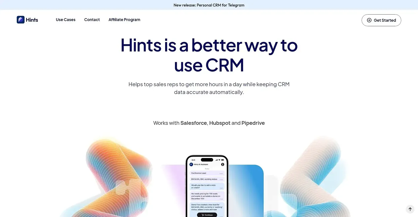Screenshot of Sales Assistant