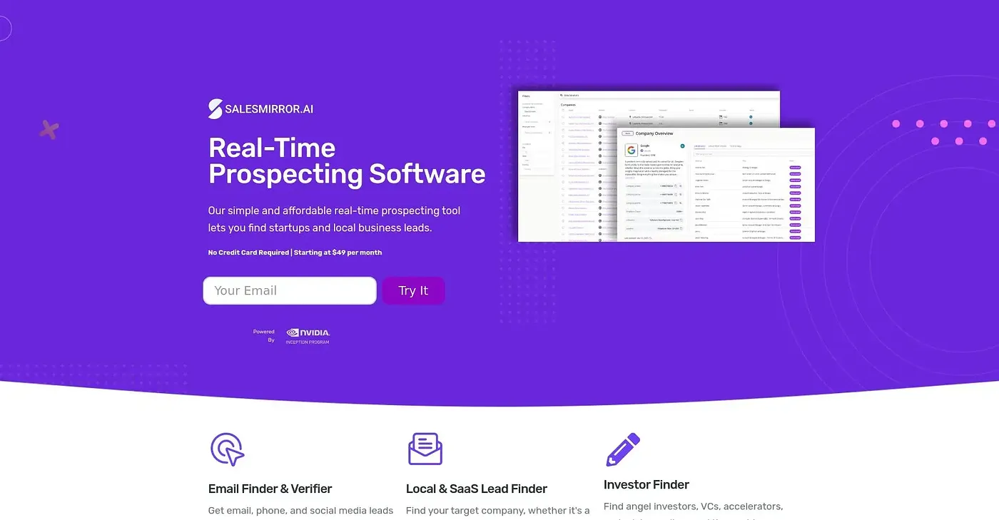 Screenshot of Salesmirror