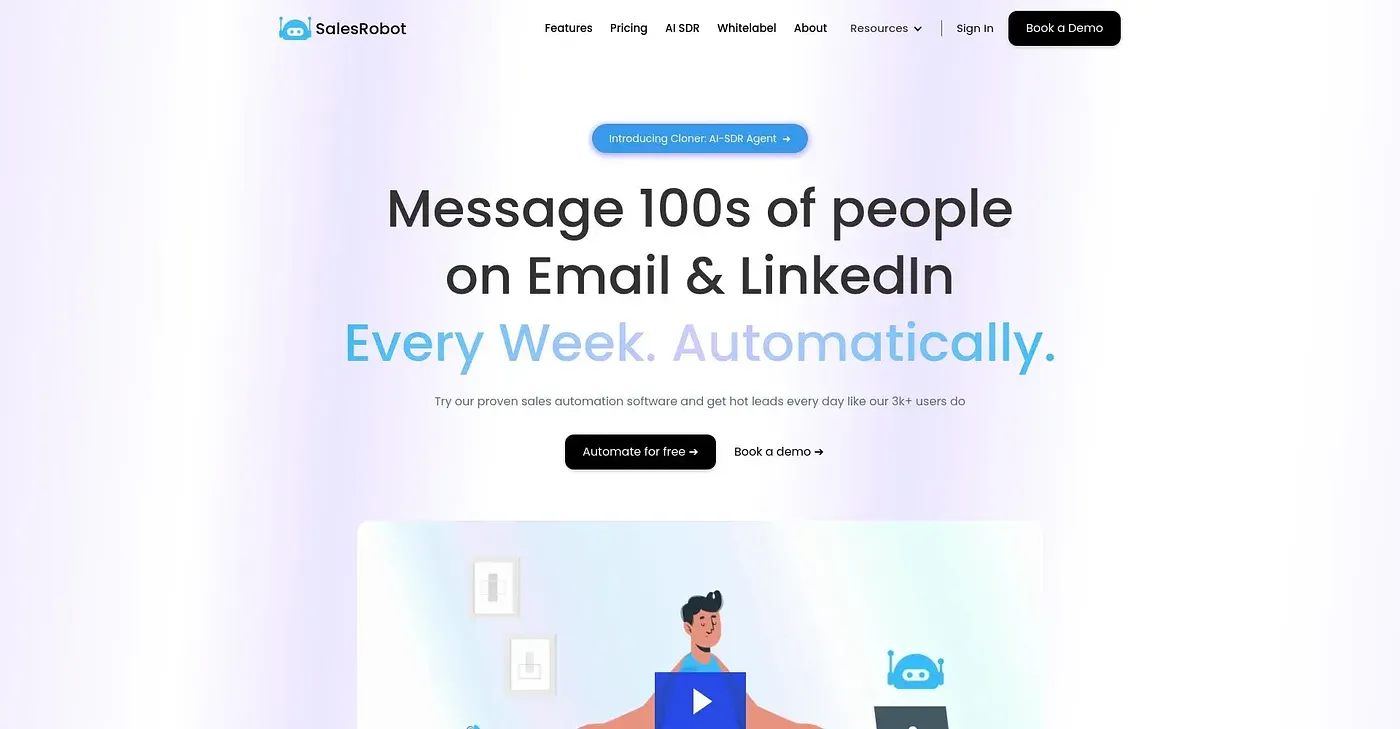 Screenshot of Salesrobot