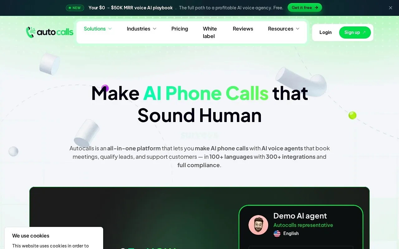 Screenshot of AutoCalls.ai