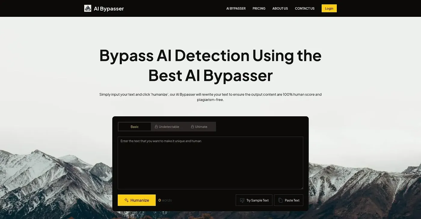 Screenshot of AI Bypasser