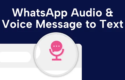 Screenshot of Audio to Text for WhatsApp Chrome Extension