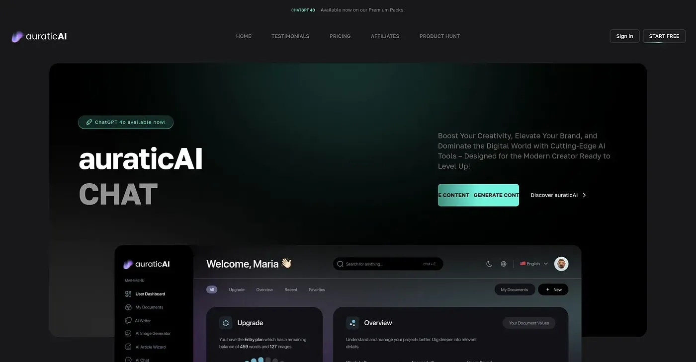 Screenshot of Auratic AI