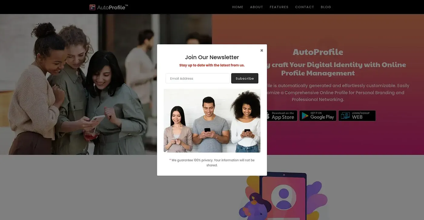 Screenshot of Auto Profile