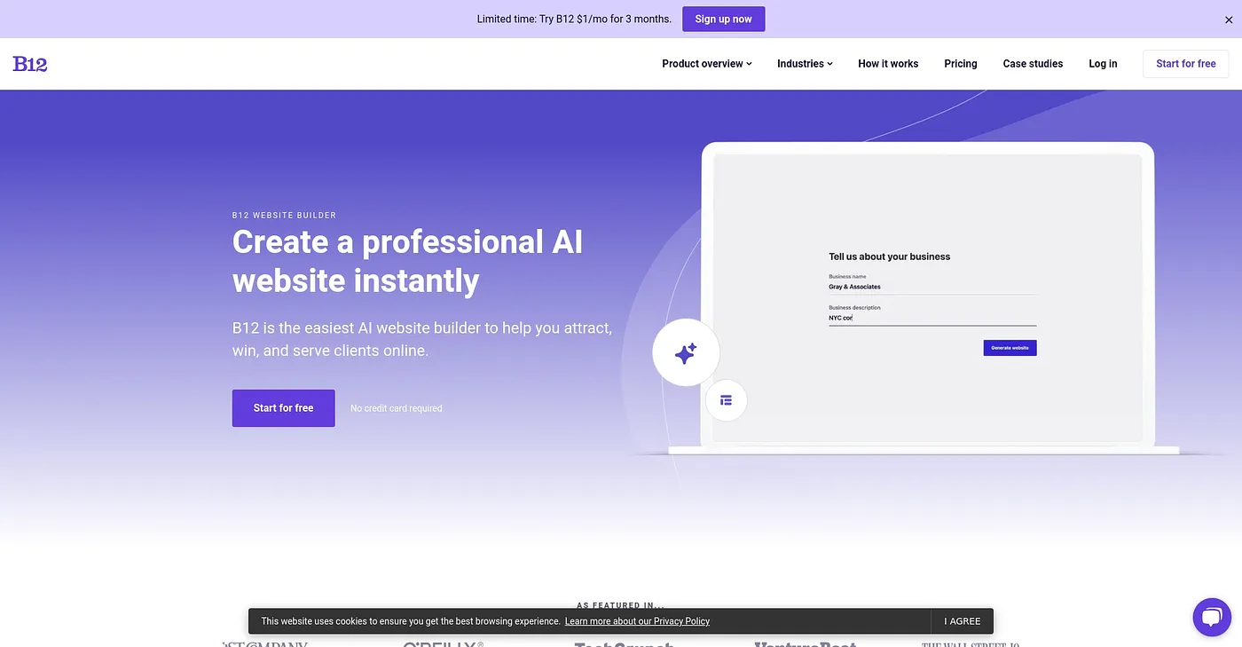Screenshot of B12