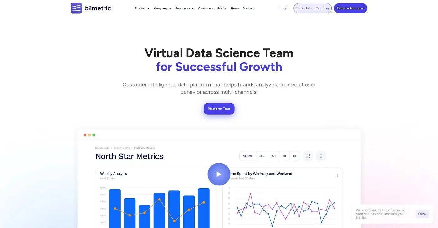 Screenshot of B2Metric