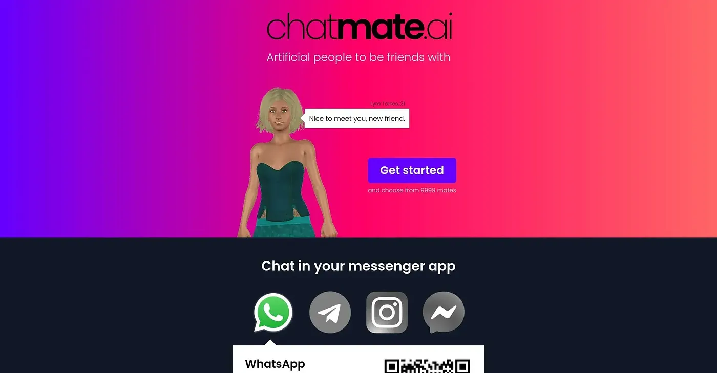 Screenshot of CHATMATE AI
