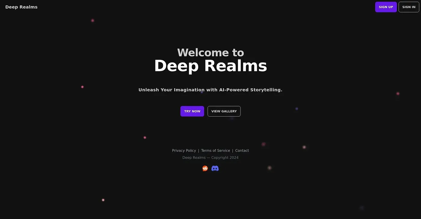 Screenshot of Deep Realms