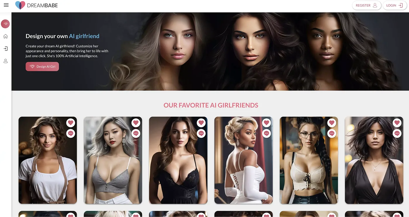 Screenshot of DreamBabe
