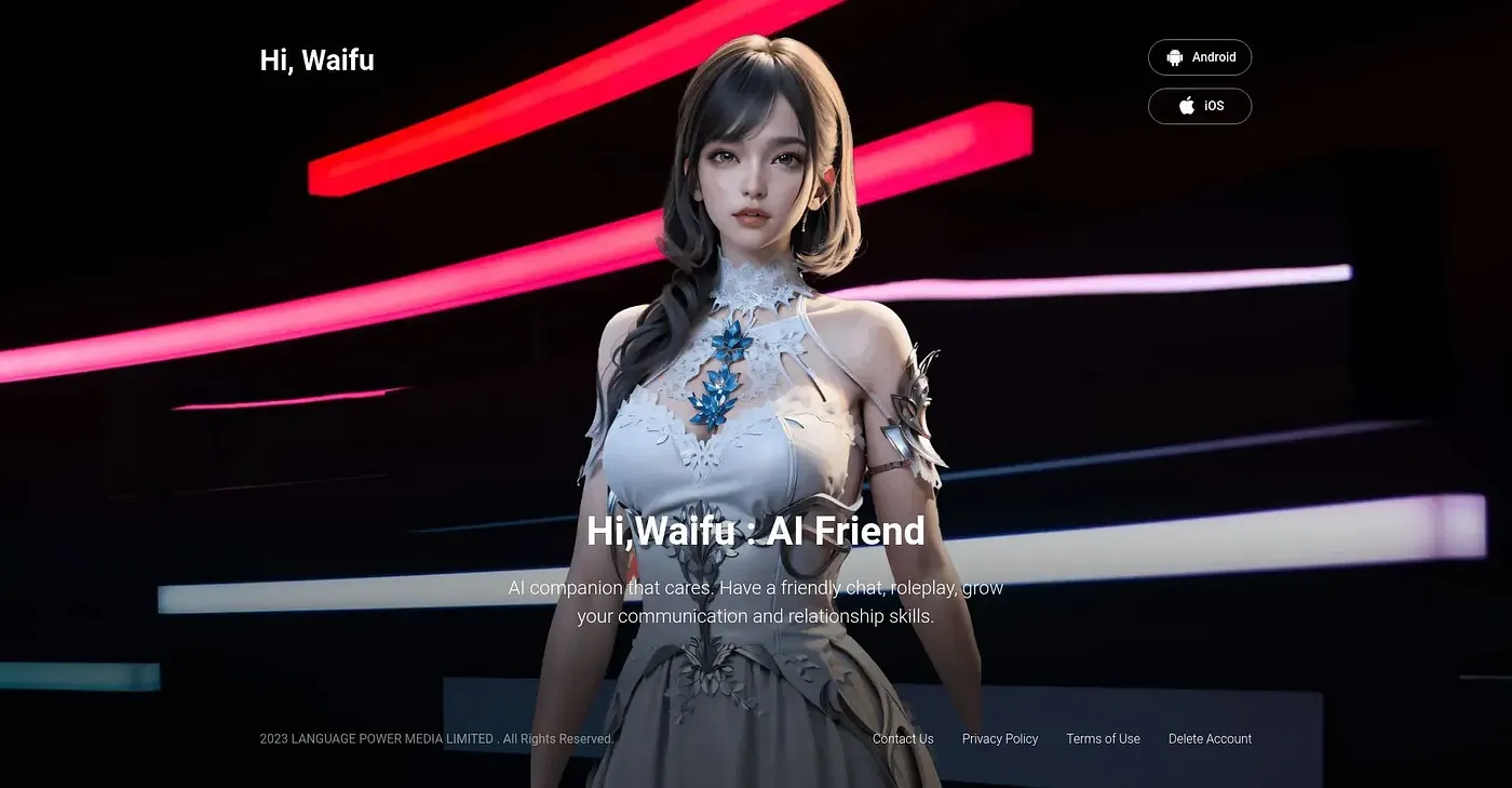 Screenshot of HiWaifu