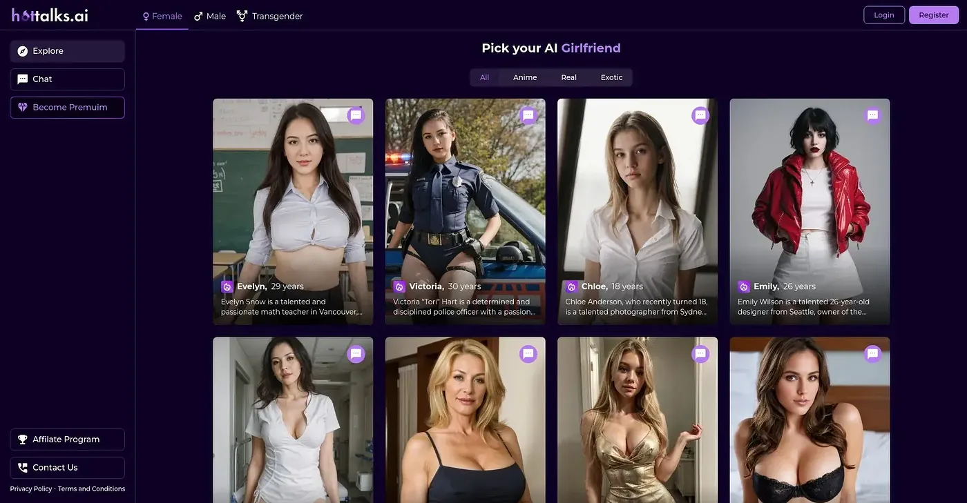 Screenshot of HotTalks