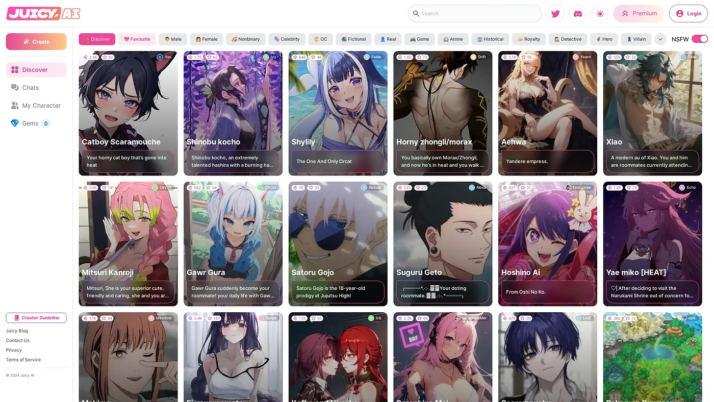 Screenshot of Juicy AI