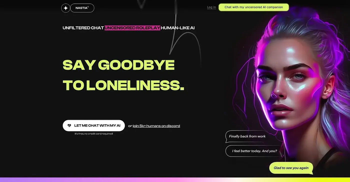 Screenshot of Nastia AI