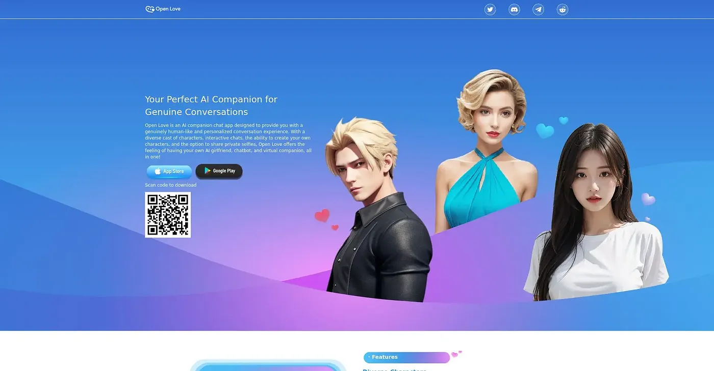 Screenshot of Open Love