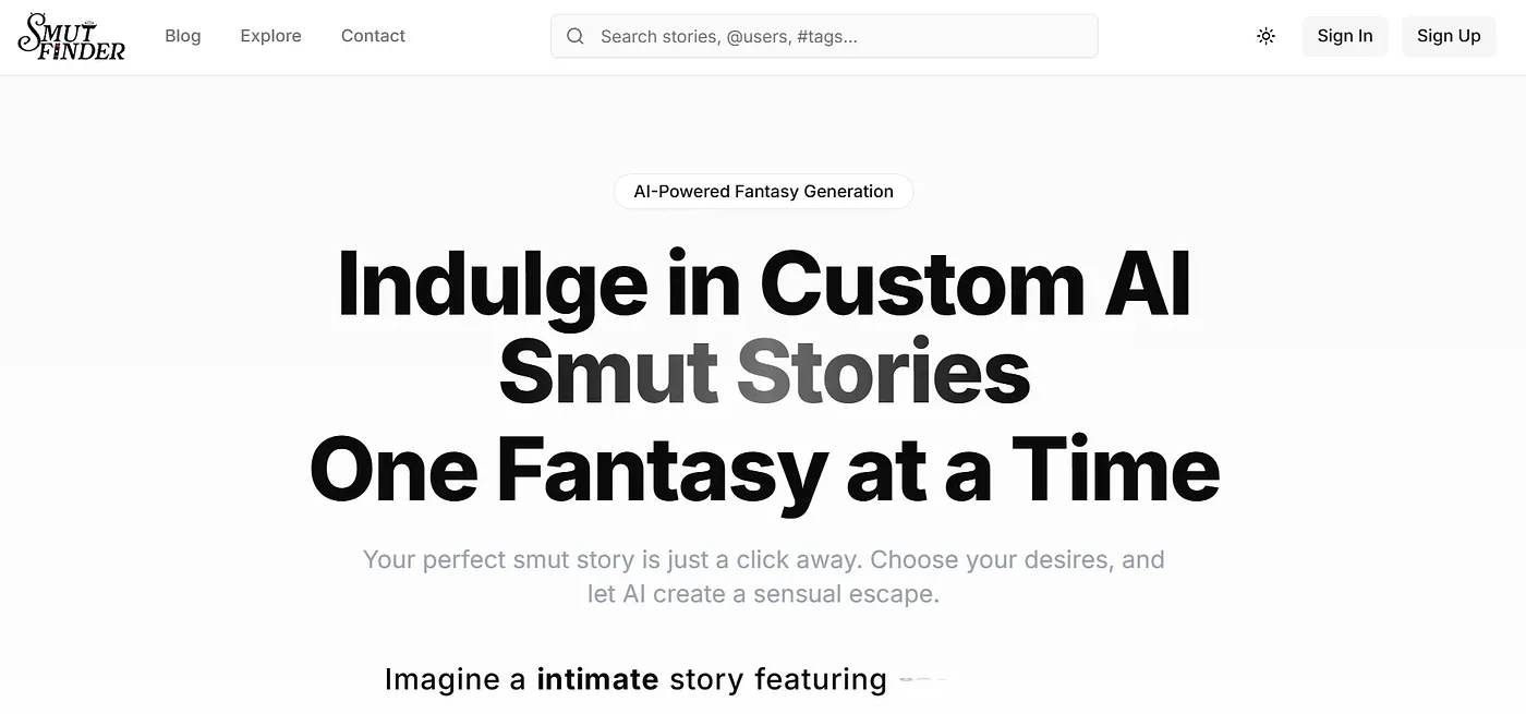 Screenshot of SmutFinder