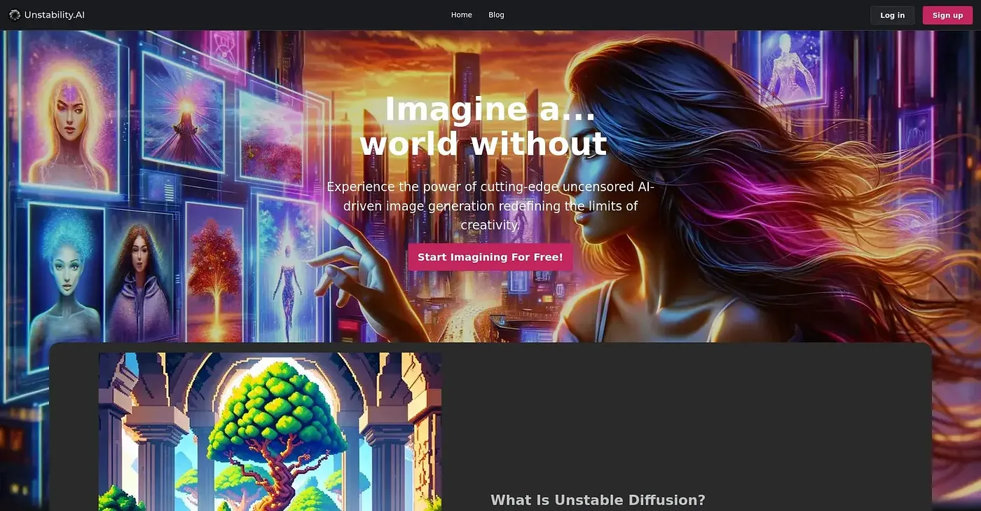 Screenshot of Unstable Diffusion