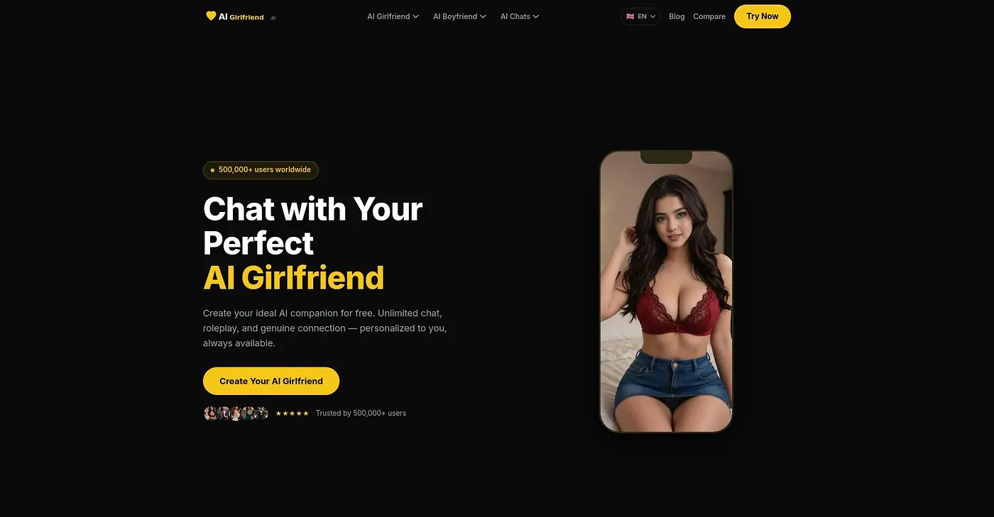 Screenshot of AI Girlfriend