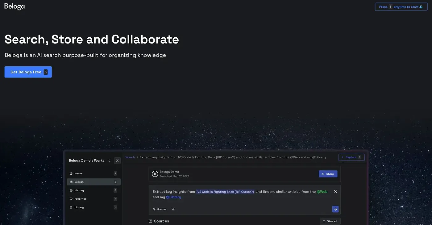 Screenshot of Beloga
