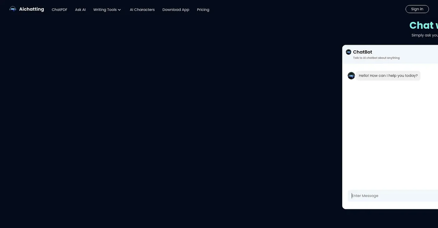 Screenshot of AI Chatting