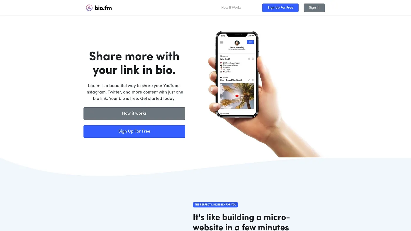 Screenshot of Bio.fm