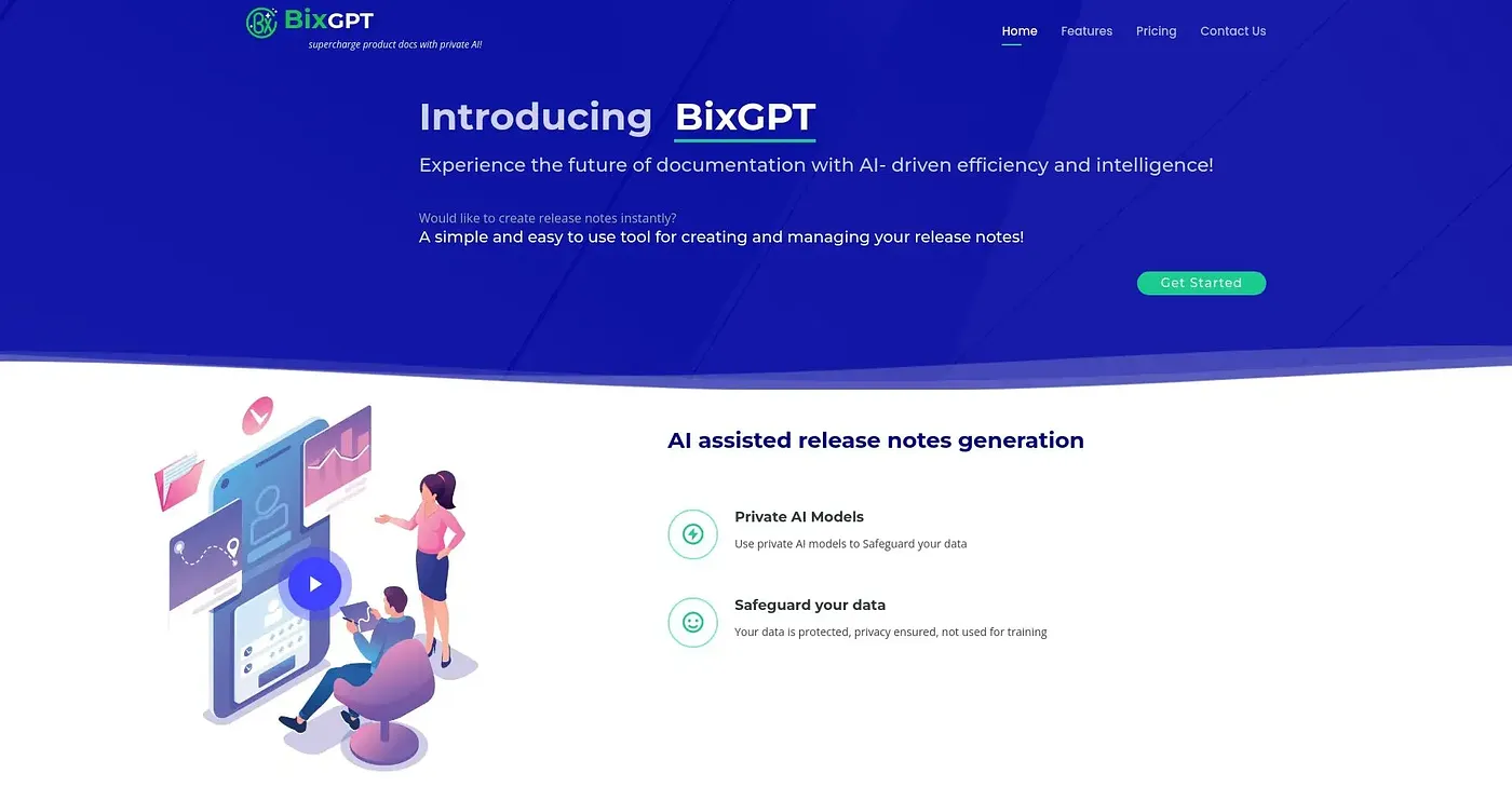 Screenshot of Bix GPT
