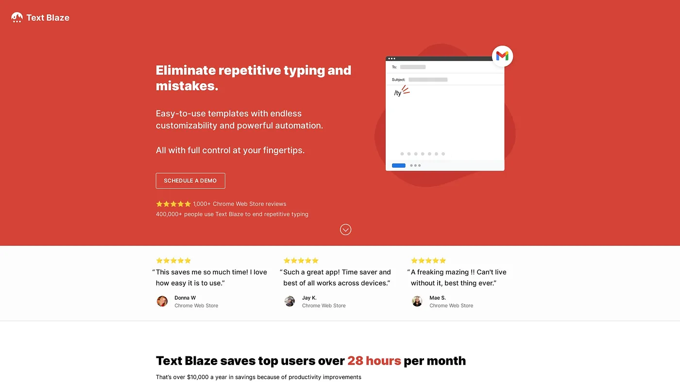 Screenshot of Blaze