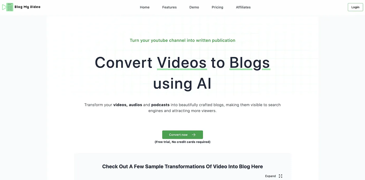 Screenshot of Blog My Video
