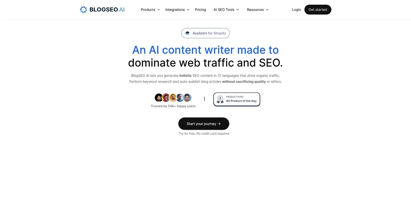 Screenshot of Blogseo
