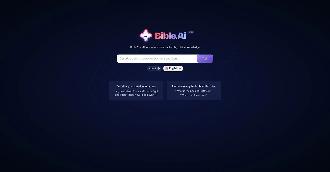 Screenshot of Bible AI