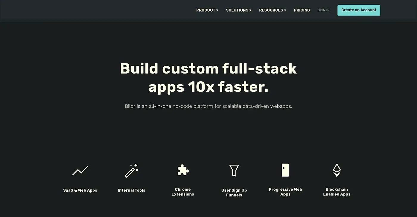 Screenshot of Bildr