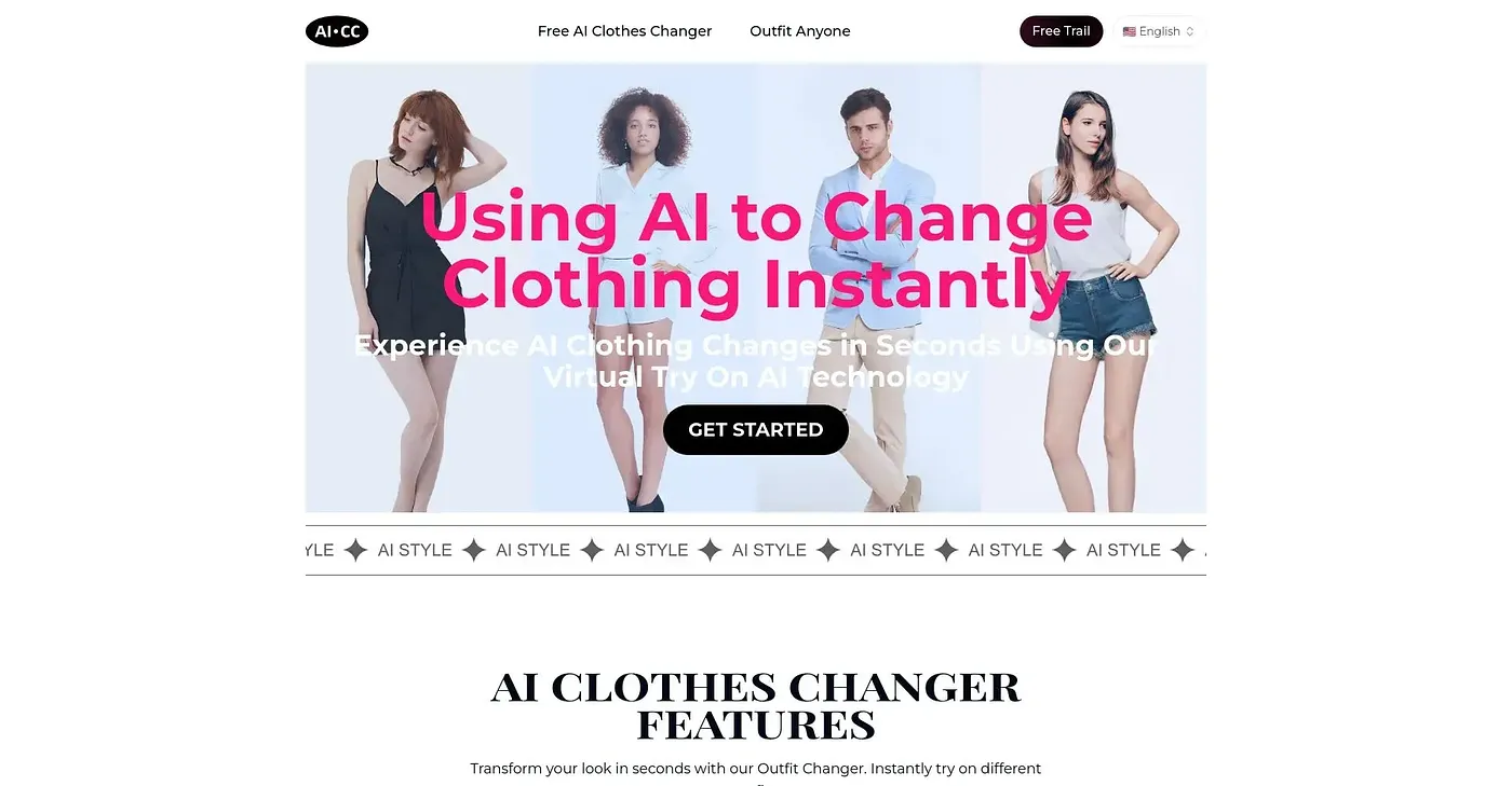 Screenshot of AI Clothes Changer