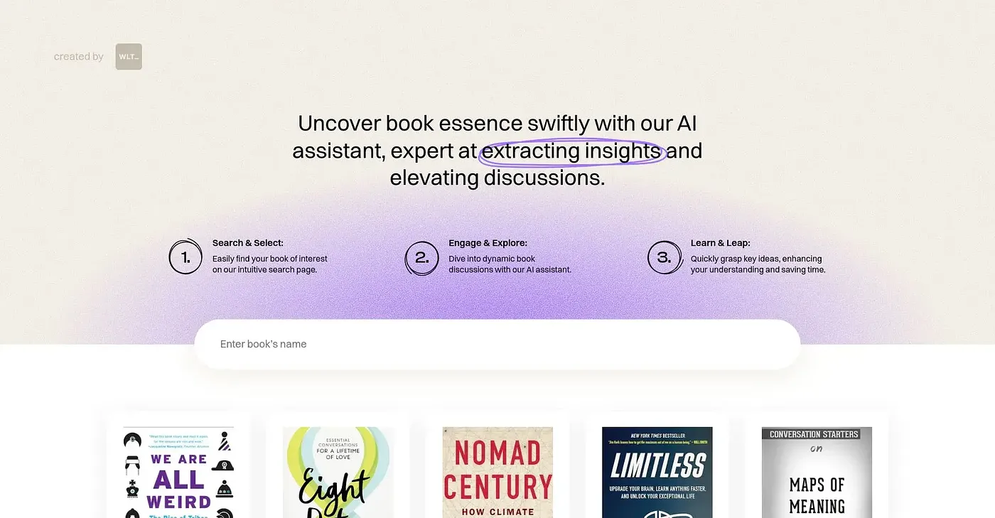 Screenshot of Booknote AI