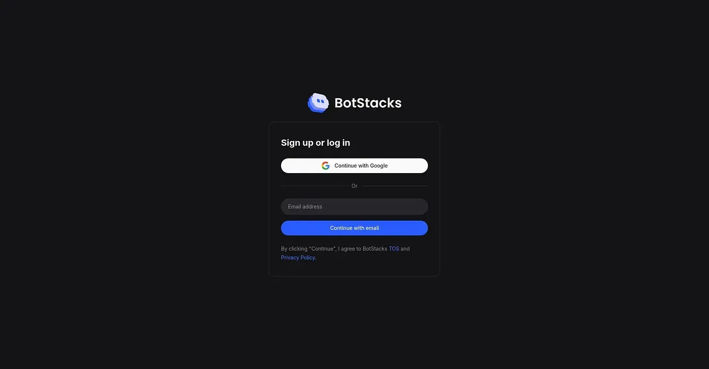 Screenshot of Bot Stacks AI