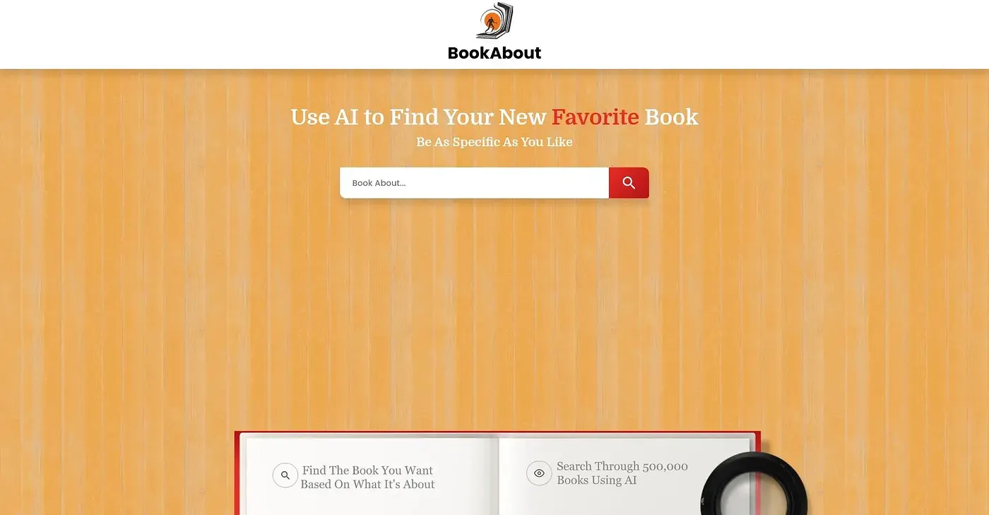 Screenshot of Book About