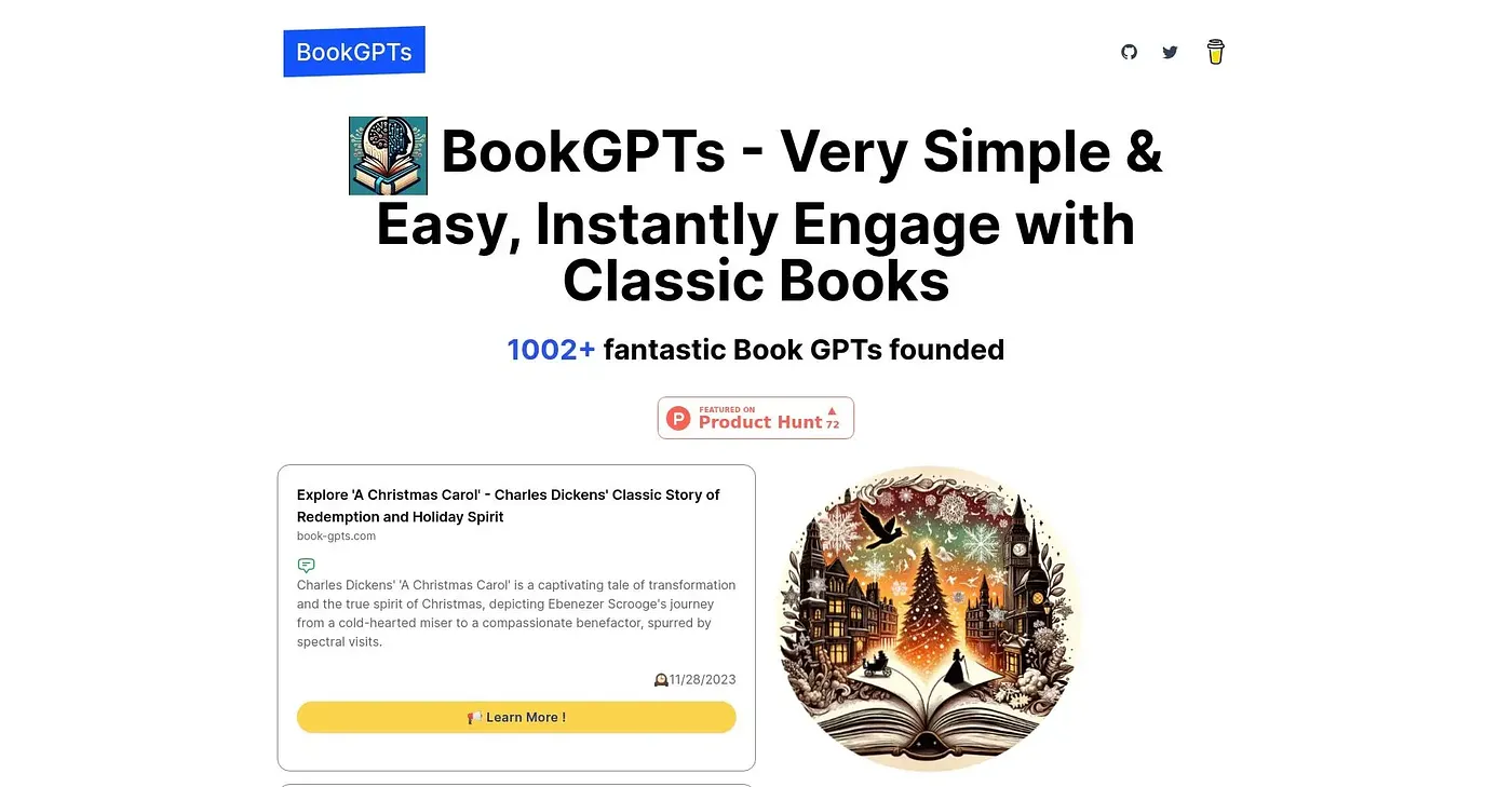 Screenshot of Book GPTs